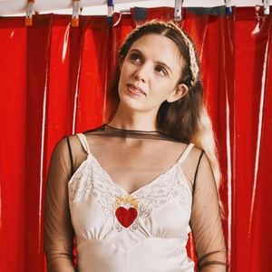 Hand Embroidered Sacred Heart White Slip Dress